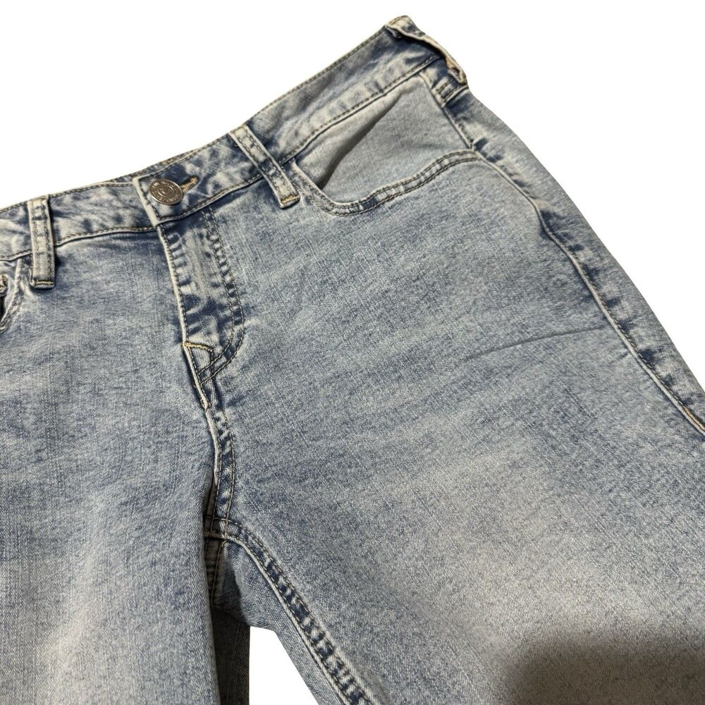 NWT True Religion Womens Joey Mid Rise SN Flap Flare Jean Size 29 Two Tone - Picture 5 of 16